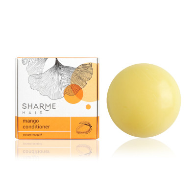 Натуральный твердый кондиционер Sharme Hair Mango с маслом манго, увлажняющий, 45 г